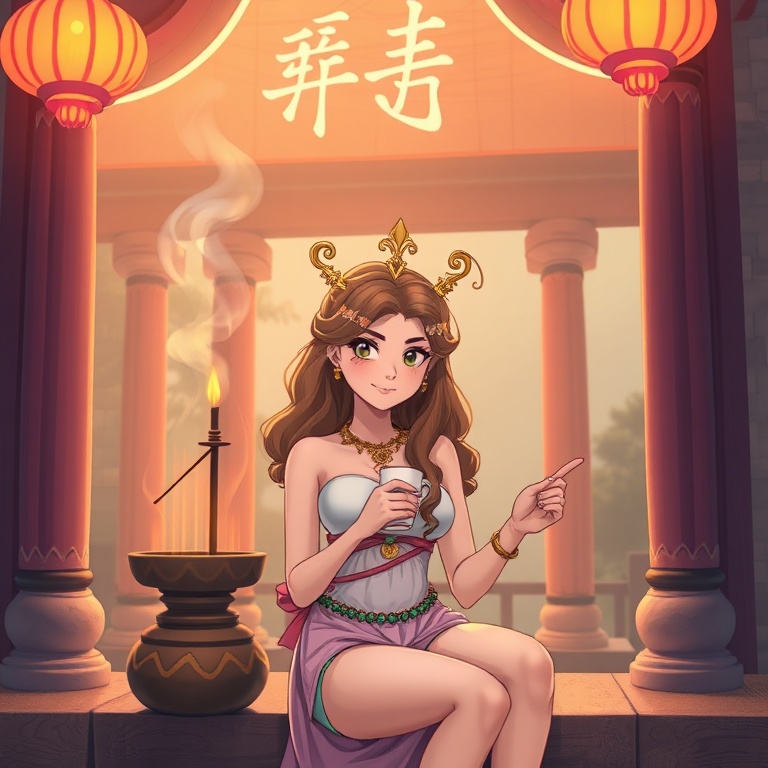 I Sat in the Neon Temple Before Answering Anyone · Day 5 · Temple coffee quiet