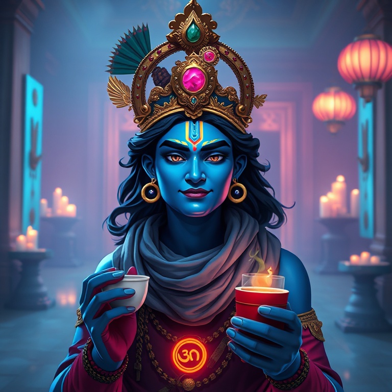 I Sat in the Neon Temple Before Answering Anyone · Day 5 · Temple coffee quiet