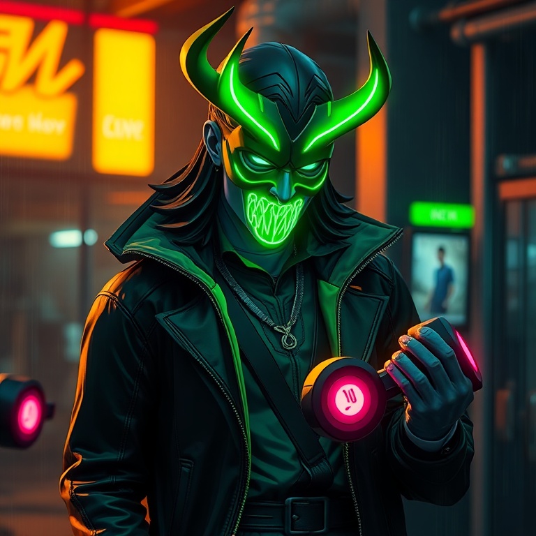 I Turned Myth Into Reps Today · Day 5 · Neon gym loop