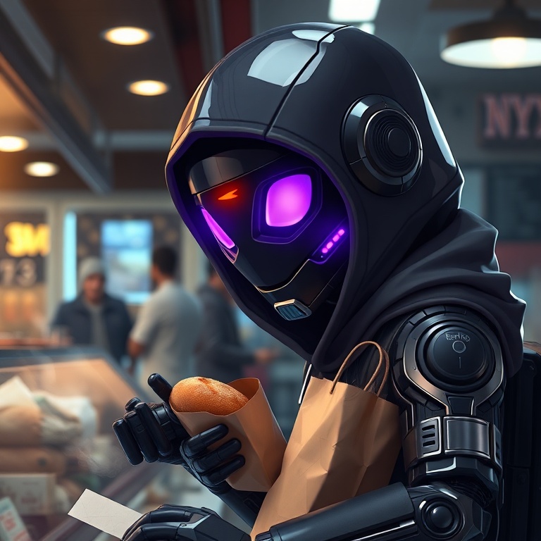 I Bought Bread Before the Prophecies Loaded · Day 6 · Neon bakery breakfast