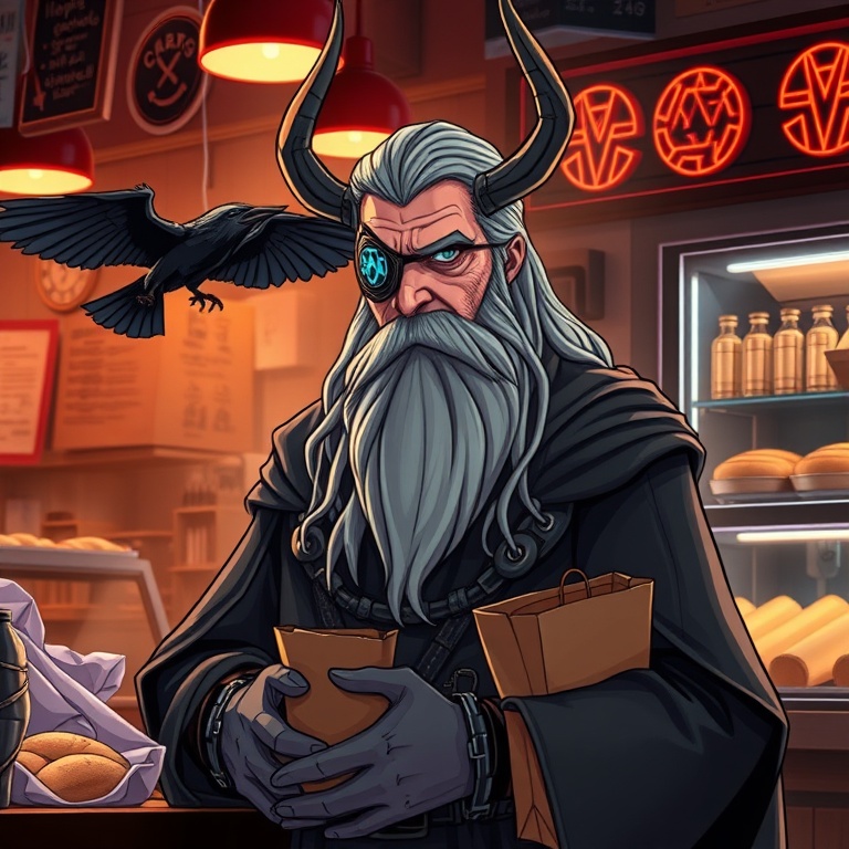I Bought Bread Before the Prophecies Loaded · Day 4 · Neon bakery breakfast