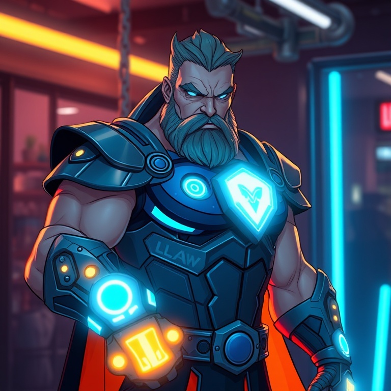 I Turned Myth Into Reps Today · Day 5 · Neon gym loop